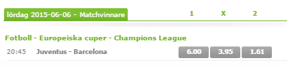 odds champions league finalen 2015