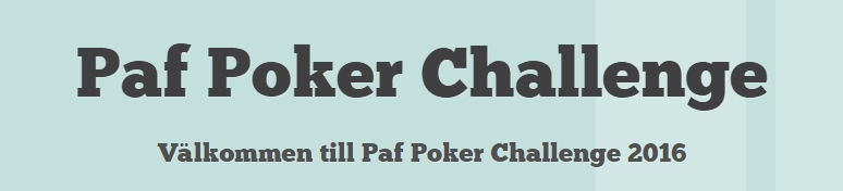 Paf Poker Challenge